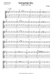 Sheet music, chords Omega - Gyöngyhajú lány (Pearls in her hair)