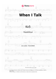 Sheet music, chords Kx5, Elderbrook - When I Talk