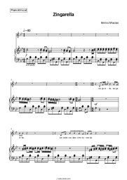 Sheet music, chords Enrico Macias - Zingarella