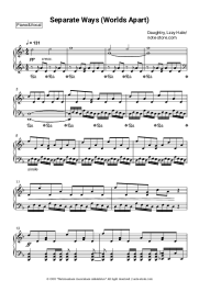 Sheet music, chords Daughtry, Lzzy Hale - Separate Ways (Worlds Apart)