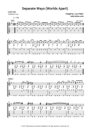 Sheet music, chords Daughtry, Lzzy Hale - Separate Ways (Worlds Apart)