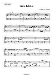 Sheet music, chords Clueso, Kat Frankie - Wenn du liebst