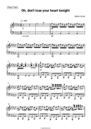 Sheet music, chords Silent Circle - Oh, don't lose your heart tonight