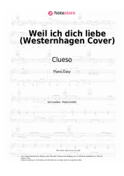 Sheet music, chords Clueso - Weil ich dich liebe (Westernhagen Cover)