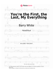 Sheet music, chords Barry White - You're the First, the Last, My Everything