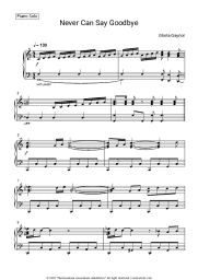 Sheet music, chords Gloria Gaynor - Never Can Say Goodbye