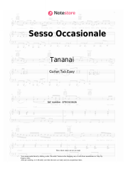 Sheet music, chords Tananai - Sesso Occasionale