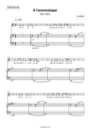 Sheet music, chords La Zarra - À l’ammoniaque / Mon dieu