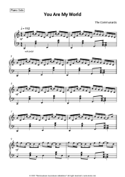 Sheet music, chords The Communards - You Are My World