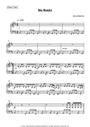 Sheet music, chords Alice Merton - No Roots