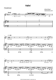 Sheet music, chords Alicia Keys - Fallin'