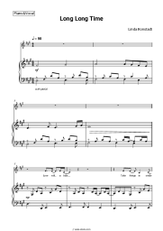 Sheet music, chords Linda Ronstadt - Long Long Time