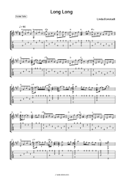 Sheet music, chords Linda Ronstadt - Long Long Time