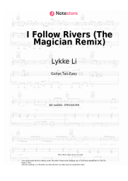 Sheet music, chords Lykke Li - I Follow Rivers (The Magician Remix)