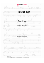 Sheet music, chords Pandora - Trust Me