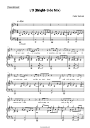 Sheet music, chords Peter Gabriel - I​/O (Bright​-​Side Mix)