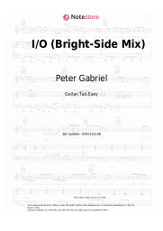 Sheet music, chords Peter Gabriel - I​/O (Bright​-​Side Mix)