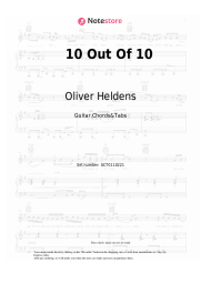 Sheet music, chords Oliver Heldens, Kylie Minogue - 10 Out Of 10