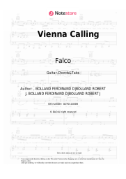 Sheet music, chords Falco - Vienna Calling