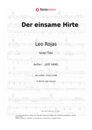 Sheet music, chords Leo Rojas - Der einsame Hirte