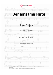 Sheet music, chords Leo Rojas - Der einsame Hirte