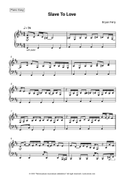 Sheet music, chords Bryan Ferry - Slave To Love