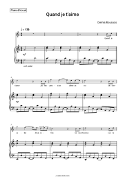 Sheet music, chords Demis Roussos - Quand je t'aime