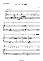 Sheet music, chords Falco - Out Of The Dark