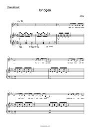 Sheet music, chords Alika - Bridges