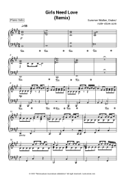 Sheet music, chords Summer Walker, Drake - Girls Need Love (Remix) 