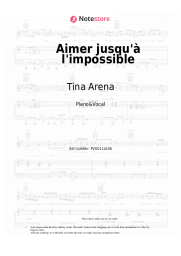 Sheet music, chords Tina Arena - Aimer jusqu'à l'impossible