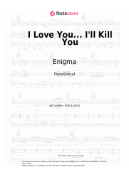 Sheet music, chords Enigma - I Love You... I'll Kill You