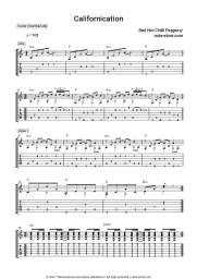 Sheet music, chords Red Hot Chili Peppers - Californication