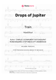 Sheet music, chords Train - Drops of Jupiter