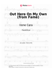 Sheet music, chords Irene Cara - Out Here On My Own (from Fame)