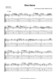 Sheet music, chords Ana Popovic, Robben Ford - Slow Dance