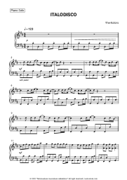 Sheet music, chords The Kolors - Italodisco