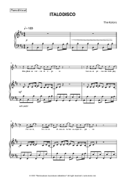 Sheet music, chords The Kolors - Italodisco