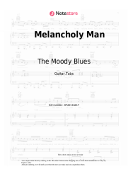 Sheet music, chords The Moody Blues - Melancholy Man