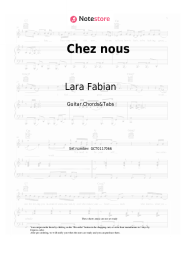 Sheet music, chords Lara Fabian, Félix Lemelin - Chez nous