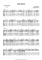 Sheet music, chords Cat Stevens - Wild world