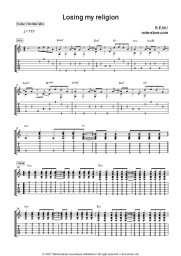 Sheet music, chords R.E.M. - Losing My Religion