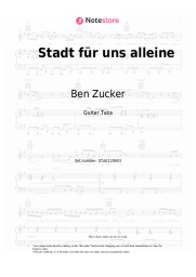 Sheet music, chords Ben Zucker - Stadt für uns alleine
