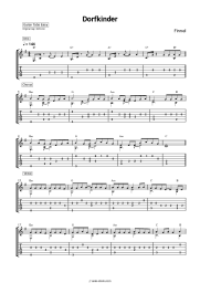 Sheet music, chords Finnel - Dorfkinder