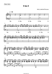 Sheet music, chords SIRA, badchieff, Bausa - 9 bis 9