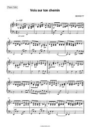 Sheet music, chords Bennett - Vois sur ton chemin