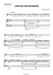 Sheet music, chords FiNCH, Tream - LiEBE AUF DER RÜCKBANK