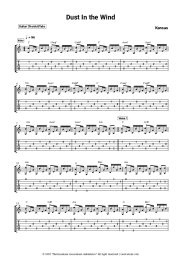 Sheet music, chords Kansas - Dust In the Wind