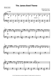 Sheet music, chords Monty Norman - The James Bond Theme