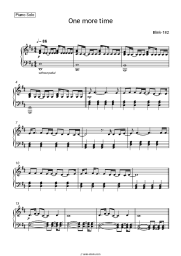 Sheet music, chords Blink-182 - ONE MORE TIME